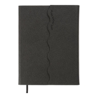 Дневник датированный 2026 CHARME, A5, серый, штуч.кожа Buromax BM.21146-09