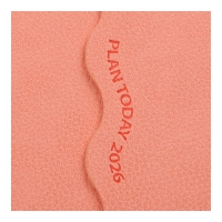 Дневник датированный 2026 CHARME, A5, ЛОСОСЕВЫЙ, штуч.кожа Buromax BM.21146-26