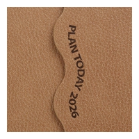 Щоденник датований 2026 CHARME, A5, бежевий, штуч.шкіра Buromax BM.21146-28