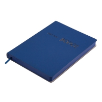 Щоденник датований 2026 MADERA, A5, синій, штуч.шкіра Buromax BM.21150-02