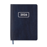 Щоденник датований 2026 MEMORY, A5, синій, штуч.шкіра Buromax BM.21151-02
