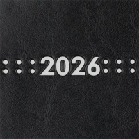 Щоденник датований 2026 MEMORY, A5, сірий, штуч.шкіра Buromax BM.21151-09