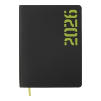 Дневник датированный 2026 NEON, A5, САЛАТОВЫЙ, штуч.кожа Buromax BM.21153-08