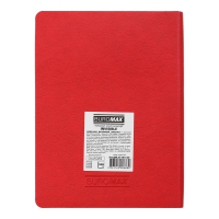 Дневник датированный 2026 INVISIBLE, A5, красный, штуч.кожа Buromax BM.21154-05