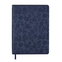 Дневник датированный 2026 BLOOM, A5, темно-синий, штуч.кожа Buromax BM.21156-03