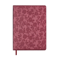 Дневник датированный 2026 BLOOM, A5, темно-красный, штуч.кожа Buromax BM.21156-13