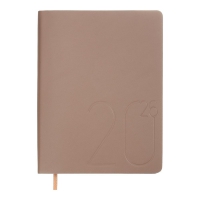 Щоденник датований 2026 DARK MORANDI, A5, какао, штуч.шкіра Buromax BM.21157-40