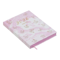 Щоденник датований поліграфічний MIST2026, A5, світло-рожевий Buromax BM.21164-43