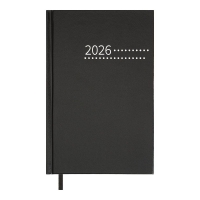 Дневник датированный 2026 ZEST, A5, черный, бумвинил Buromax BM.21167-01
