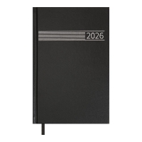 Щоденник датований 2026 TIME, A5, чорний , бумвініл Buromax BM.21168-01