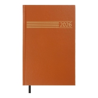 Щоденник датований 2026 TIME, A5, коричневий, бумвініл Buromax BM.21168-25