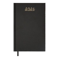 Щоденник датований 2026 OPTIMAL, A5, чорний, бум вініл Buromax BM.2121-01