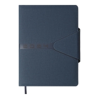 Дневник датированный 2024 NAVIGATOR, A5, синий, штуч. кожа/поролон Buromax BM.2124-02