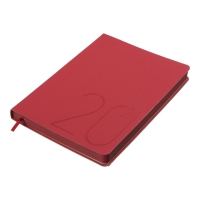 Дневник датированный 2024 STEEL, A5, красный, штуч. кожа Buromax BM.2127-05