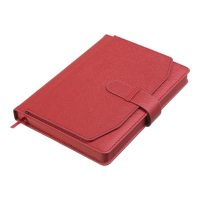 Дневник датированный 2024 CREDO, A5, красный, штуч. кожа/поролон Buromax BM.2130-05