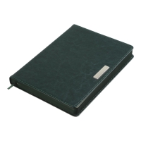 Дневник датированный 2024 SALERNO, A5, зеленый, штуч. кожа Buromax BM.2133-04