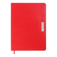 Дневник датированный 2024 SALERNO, A5, красный, штуч. кожа Buromax BM.2133-05