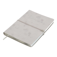 Дневник датированный 2026 VELOUR, A5, светло-серый, штуч.кожа Buromax BM.2134-20