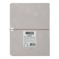 Дневник датированный 2026 VELOUR, A5, светло-серый, штуч.кожа Buromax BM.2134-20