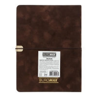 Щоденник датований 2026 VELOUR, A5, коричневий, штуч.шкіра Buromax BM.2134-25