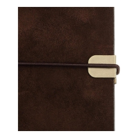 Щоденник датований 2026 VELOUR, A5, коричневий, штуч.шкіра Buromax BM.2134-25