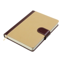 Дневник датированный 2024 SOLO, A5, коричневый, штуч. кожа/поролон Buromax BM.2155-25