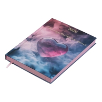 Дневник датированный полиграфический ROMANTIC 2026, A5, аквамарин Buromax BM.2170-17