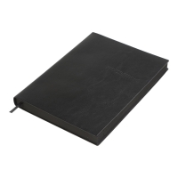 Дневник датированный 2024 IDEAL, A5, черный, штуч. кожа Buromax BM.2175-01
