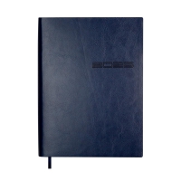 Щоденник датований 2026 IDEAL, A5, синій, штуч. шкіра Buromax BM.2175-02