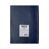 Щоденник датований 2026 IDEAL, A5, синій, штуч. шкіра Buromax BM.2175-02