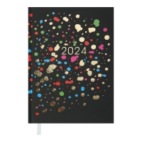 Дневник датированный 2024 FANCY, A5, черный Buromax BM.2186-01