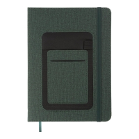 Дневник датированный 2024 COMBI, A5, зеленый, штуч. кожа/поролон Buromax BM.2191-04