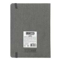 Дневник датированный 2026 COMBI, A5, серый, штуч. кожа/поролон Buromax BM.2191-09