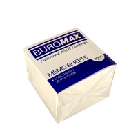 Блок білого паперу для нотаток, 90х90х50мм,не склеєний Buromax BM.2276