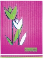 Книга учета "Цветы" 80 арк., А4, Buromax розовый