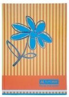 Книга учета "Цветы" 80 арк., А4, оранжевый Buromax