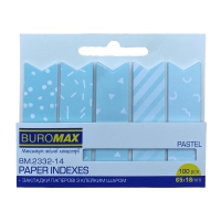 Закладки бумажные PASTEL, кл. слоем, 65x18 мм, 100 л., голубые Buromax BM.2332-14