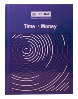 Книга обліку "TIME IS MONEY" 96 арк/кліт.оф.(тв. лам. обл), А4, синій Buromax BM.2400-102