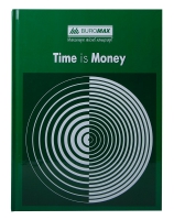 Книга обліку "TIME IS MONEY" 96 арк/кліт.оф.(тв. лам. обл), А4, зелений Buromax BM.2400-104