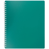 Тетрадь на пружине CLASSIC B5, 80 л, кл., зеленый, пласт.обл. Buromax BM.2419-004