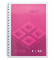 Зошит на пружині PRIME А4, 96л., клітка, в картонній обкладинці, рожевий Buromax BM.24451101-10