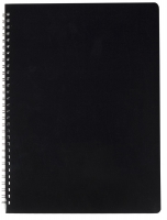 Книжка записн. на пруж. "GLOSS" А4, 80арк.,кл., пластик.обкл., чорний Buromax BM.24452151-01