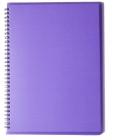 Книжка записн. на пруж. "RAIN" А4, 80арк.,кл., пластик.ОКЛ., фиолетовый Buromax BM.24452152-07