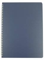 Книжка записн. на пруж. "BARK" А4, 60арк.,кл., пластик.ОКЛ., синий Buromax BM.24454154-02