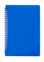 Книжка записн. на пруж. "GLOSS" А5, 80л.,кл., пластик.обл., синий Buromax BM.24552151-02