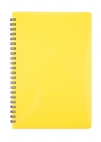 Книжка записн. на пруж. "GLOSS" А5, 80л.,кл., пластик.обл., желтый Buromax BM.24552151-08