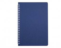Книжка записна на пружині "BARK" А5, 60арк.,кл., пластик.обкл., синій Buromax BM.24554154-02
