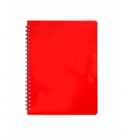 Зошит для нотаток GLOSS, А6, 80 арк., клітинка, пласт. обкладинка, червоний Buromax BM.24652151-05