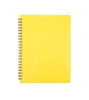 Зошит для нотаток GLOSS, А6, 80 арк., клітинка, пласт. обкладинка, жовтий Buromax BM.24652151-08
