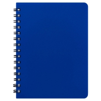 Книжка записна на пружині "BRIGHT" А6, 60арк.,кл., пластик.обкл., синій Buromax BM.24654155-02